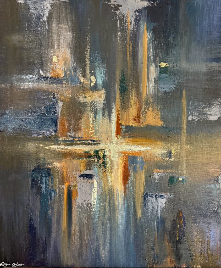 Abstract painting "Rebirth" by Lillian Acheson