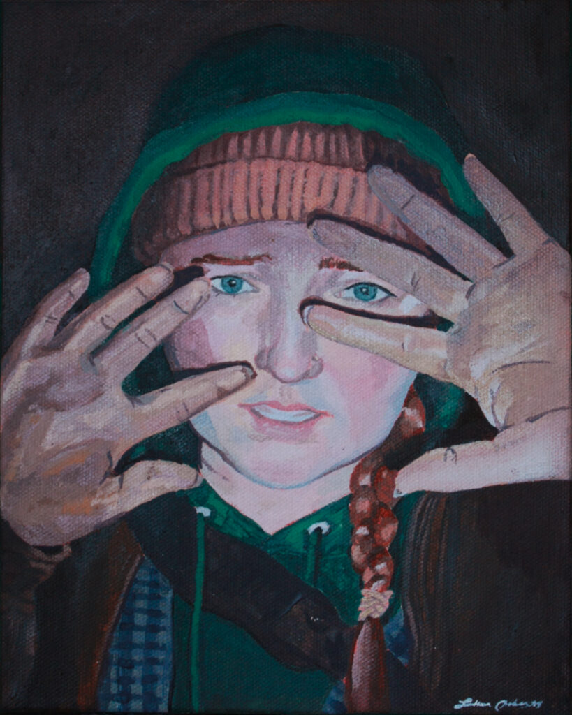 The Traveller oil painting by Lillian Acheson.
